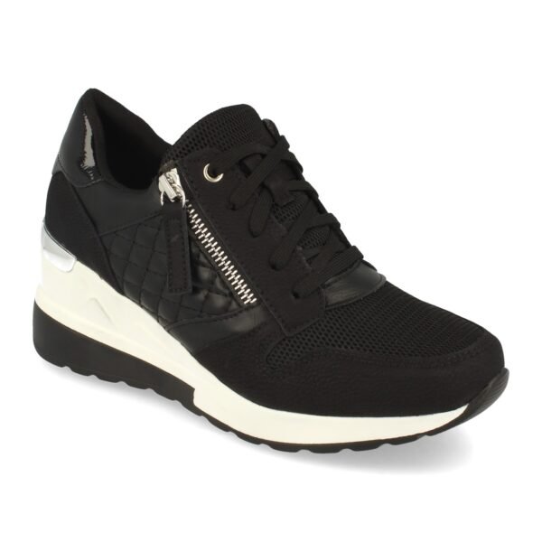 Zapatilla de Cu?a con Cremallera y Cordones