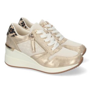 Zapatilla para Mujer, con Cu?a, Cremallera de Adorno