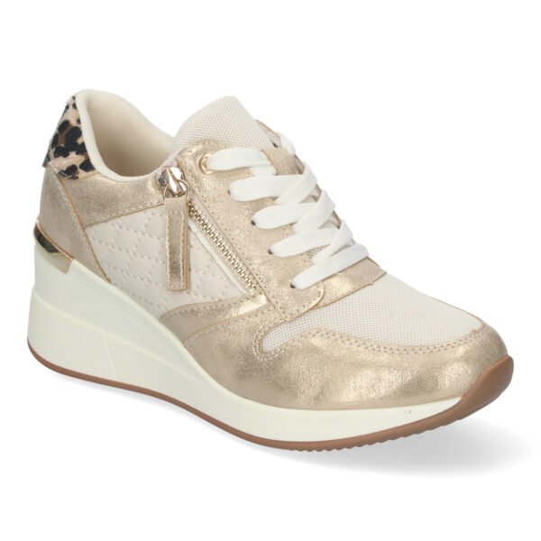 Zapatilla para Mujer, con Cu?a, Cremallera de Adorno