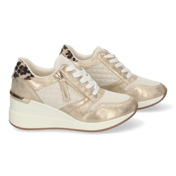 Zapatilla para Mujer, con Cu?a, Cremallera de Adorno