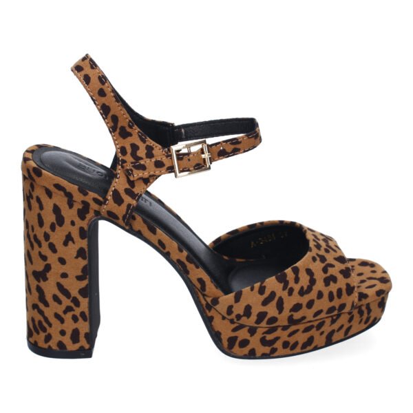 Sandalia de Tacon Alto para Mujer, Comodo, Estampado Animal Print