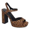 Sandalia de Tacon Alto para Mujer, Comodo, Estampado Animal Print