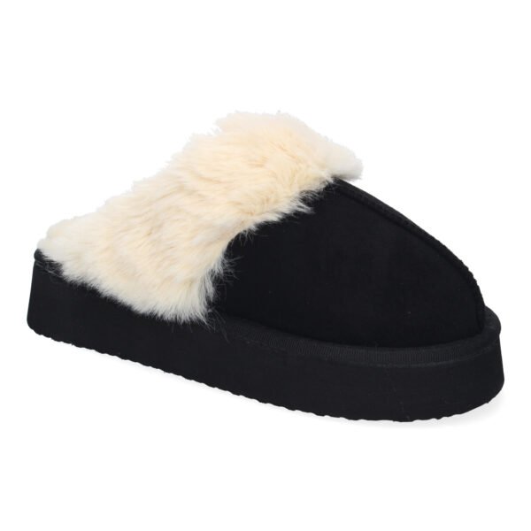 Zapatilla de casa estilo australiano, calidas, forradas de pelo, de plataforma