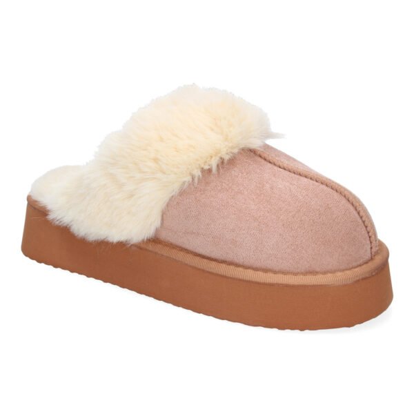 Zapatilla de casa estilo australiano, calidas, forradas de pelo, de plataforma