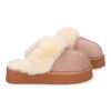 Zapatilla de casa estilo australiano, calidas, forradas de pelo, de plataforma