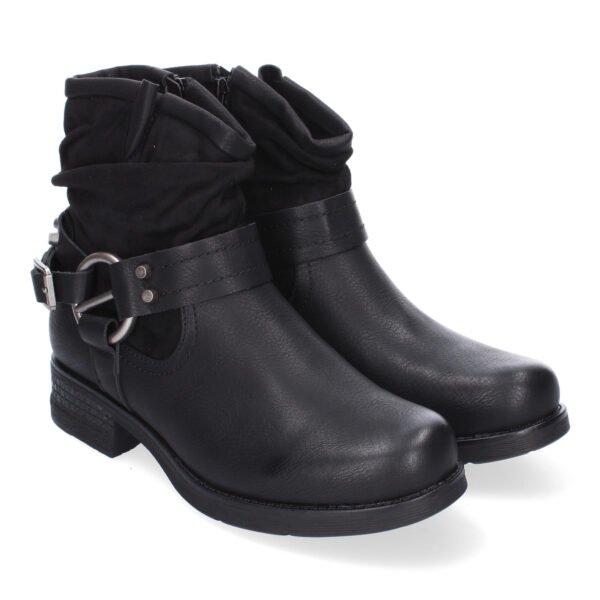 Bot?n para Mujer, Estilo Biker, Comodo y Elegante, Correa con Hebilla