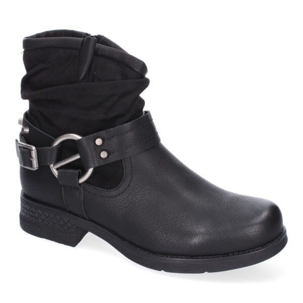 Bot?n para Mujer, Estilo Biker, Comodo y Elegante, Correa con Hebilla
