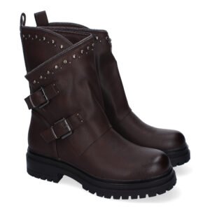 Botas de Mujer con Tachuelas, Estilo Motero, Suela Dentada, Dise?o Moderno