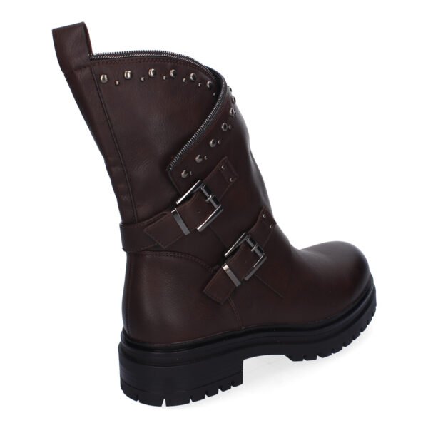 Botas de Mujer con Tachuelas, Estilo Motero, Suela Dentada, Dise?o Moderno