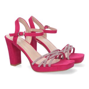 Sandalias de Mujer de Fiesta con Tac?n, Adornos Brillantes