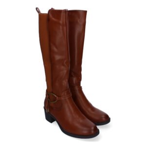 Botas de Tac?n para Mujer, Comodas y Elegantes, Detalles de Ca?a Arrugada
