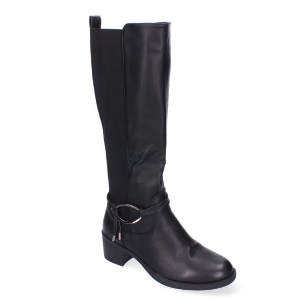 Botas de Tac?n para Mujer, Comodas y Elegantes, Detalles de Ca?a Arrugada