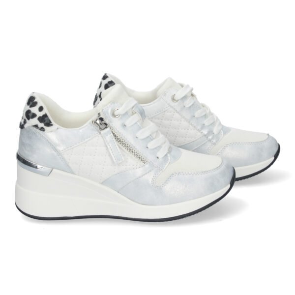 Zapatilla para Mujer, con Cu?a, Cremallera de Adorno