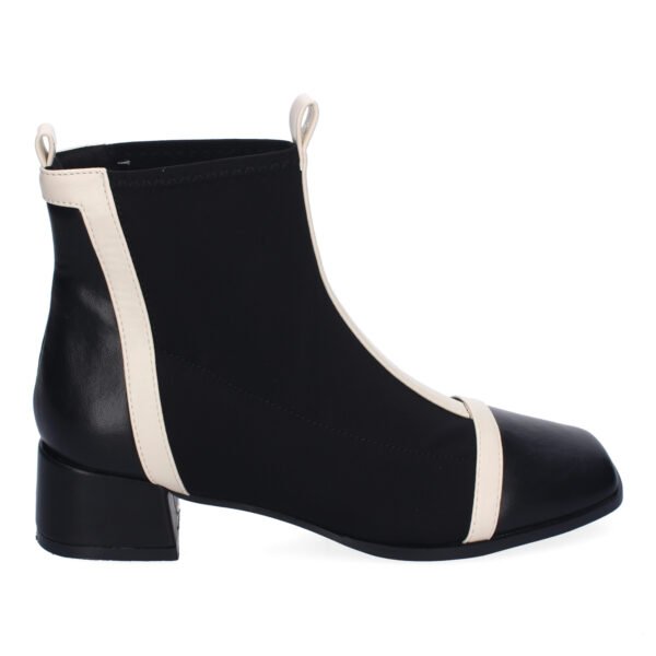 Botines de Mujer, Comodos Material Elastico, Elegantes, Dise?o Bicolor