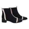 Botines de Mujer, Comodos Material Elastico, Elegantes, Dise?o Bicolor