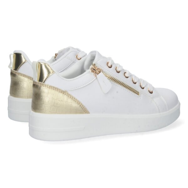 Zapatilla Plana con Cremallera y Cordones