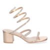 Sandalias de Mujer con Tac?n Ancho y Adornos Brillantes
