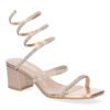 Sandalias de Mujer con Tac?n Ancho y Adornos Brillantes