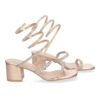 Sandalias de Mujer con Tac?n Ancho y Adornos Brillantes