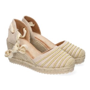 Sandalia de Mujer con Cu?a de Yute, Comodas y Elegantes, Dise?o Moderno con Cintas