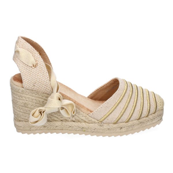 Sandalia de Mujer con Cu?a de Yute, Comodas y Elegantes, Dise?o Moderno con Cintas