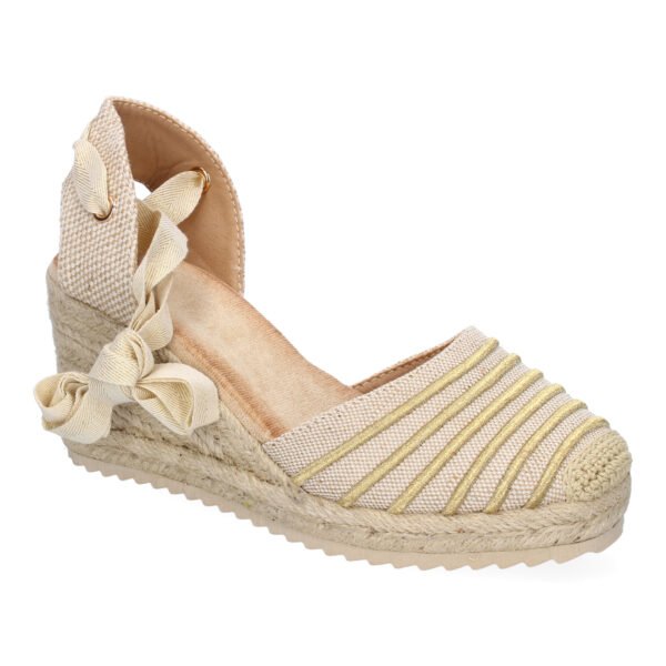 Sandalia de Mujer con Cu?a de Yute, Comodas y Elegantes, Dise?o Moderno con Cintas