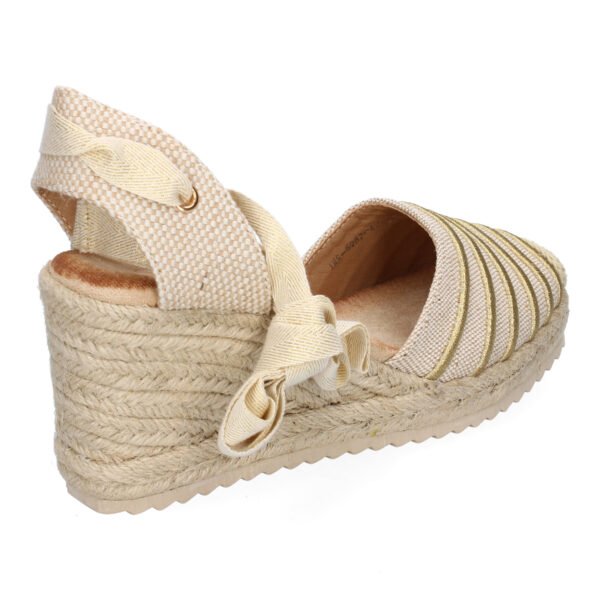 Sandalia de Mujer con Cu?a de Yute, Comodas y Elegantes, Dise?o Moderno con Cintas