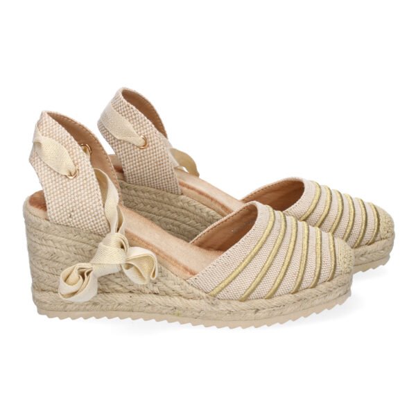 Sandalia de Mujer con Cu?a de Yute, Comodas y Elegantes, Dise?o Moderno con Cintas