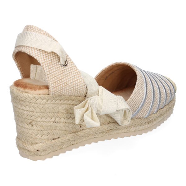 Sandalia de Mujer con Cu?a de Yute, Comodas y Elegantes, Dise?o Moderno con Cintas