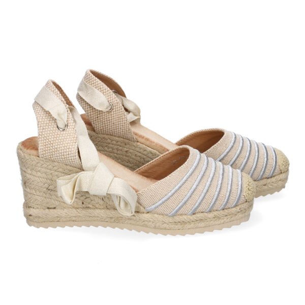Sandalia de Mujer con Cu?a de Yute, Comodas y Elegantes, Dise?o Moderno con Cintas