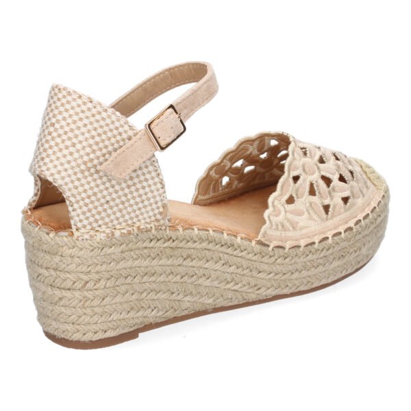 Sandalia de Cu?a de Yute para Mujer, Comodas y Elegantes, Dise?o Floral Bordado