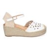 Sandalia de Cu?a de Yute para Mujer, Comodas y Elegantes, Dise?o Floral Bordado