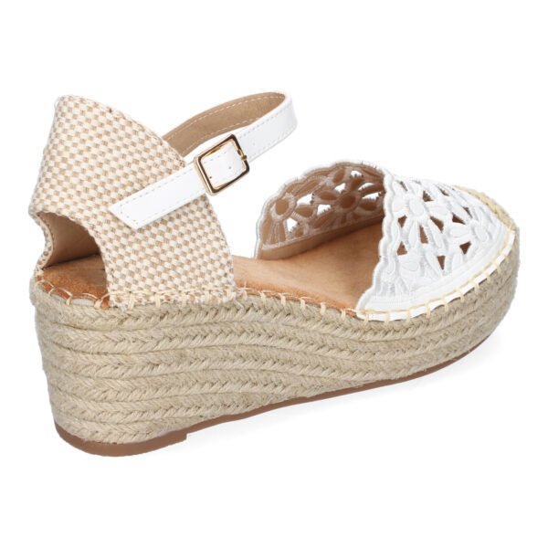 Sandalia de Cu?a de Yute para Mujer, Comodas y Elegantes, Dise?o Floral Bordado