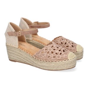 Sandalia de Cu?a de Yute para Mujer, Comodas y Elegantes, Dise?o Floral Bordado