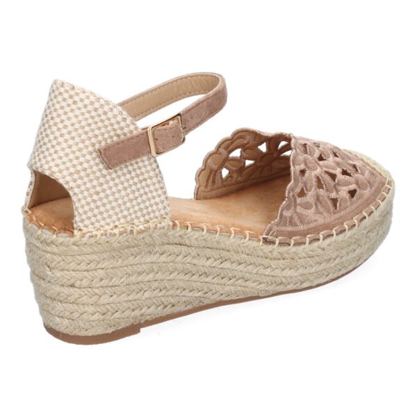 Sandalia de Cu?a de Yute para Mujer, Comodas y Elegantes, Dise?o Floral Bordado