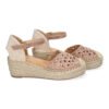 Sandalia de Cu?a de Yute para Mujer, Comodas y Elegantes, Dise?o Floral Bordado
