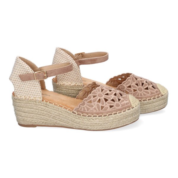 Sandalia de Cu?a de Yute para Mujer, Comodas y Elegantes, Dise?o Floral Bordado