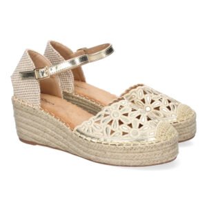 Sandalia de Cu?a de Yute para Mujer, Comodas y Elegantes, Dise?o Floral Bordado