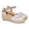 Sandalia de Cu?a de Yute para Mujer, Comodas y Elegantes, Dise?o Floral Bordado