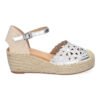 Sandalia de Cu?a de Yute para Mujer, Comodas y Elegantes, Dise?o Floral Bordado