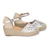 Sandalia de Cu?a de Yute para Mujer, Comodas y Elegantes, Dise?o Floral Bordado