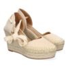 Sandalia de Mujer con Cu?a de Yute, Comodas y Elegantes, Dise?o Moderno con Cintas