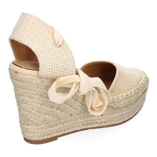 Sandalia de Mujer con Cu?a de Yute, Comodas y Elegantes, Dise?o Moderno con Cintas