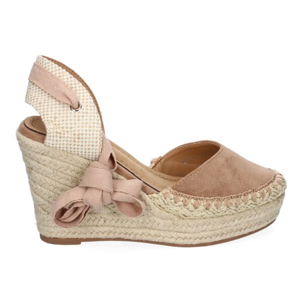 Sandalia de Mujer con Cu?a de Yute, Comodas y Elegantes, Dise?o Moderno con Cintas