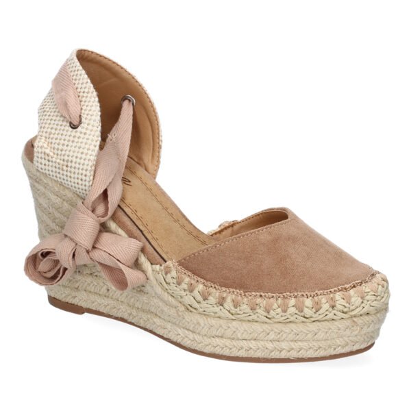 Sandalia de Mujer con Cu?a de Yute, Comodas y Elegantes, Dise?o Moderno con Cintas