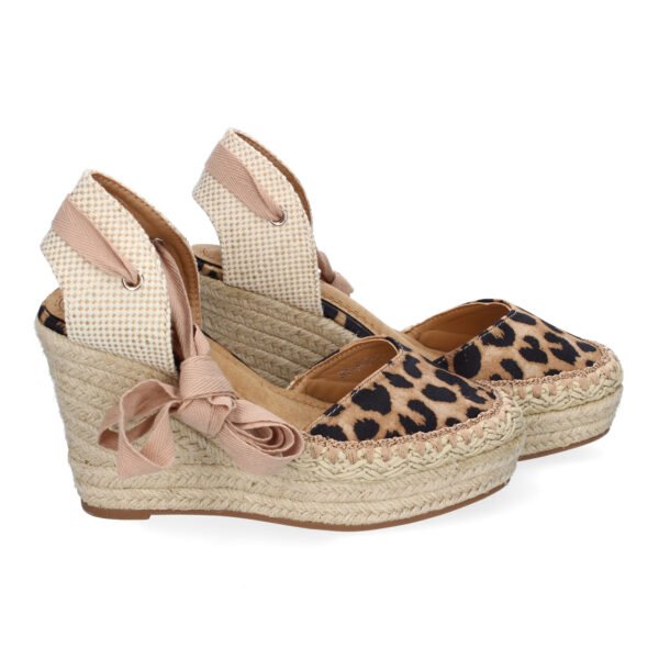 Sandalia de Mujer con Cu?a de Yute, Comodas y Elegantes, Dise?o Moderno con Cintas