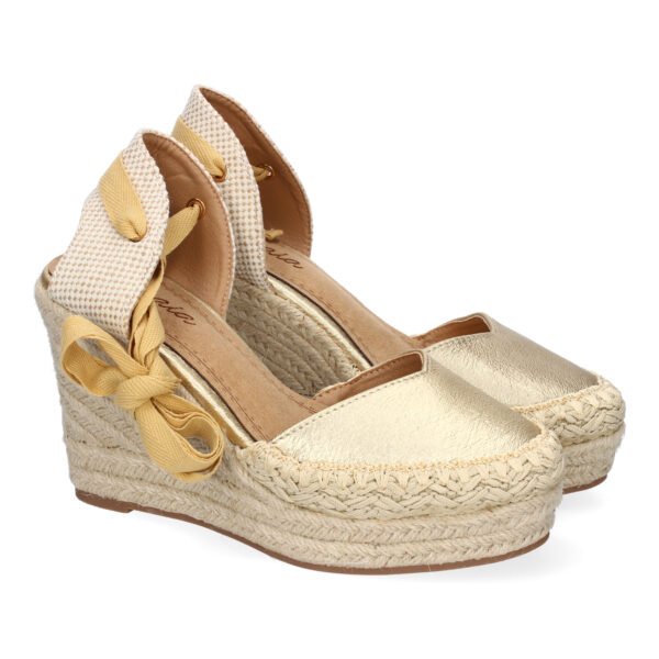 Sandalia de Mujer con Cu?a de Yute, Comodas y Elegantes, Dise?o Moderno con Cintas