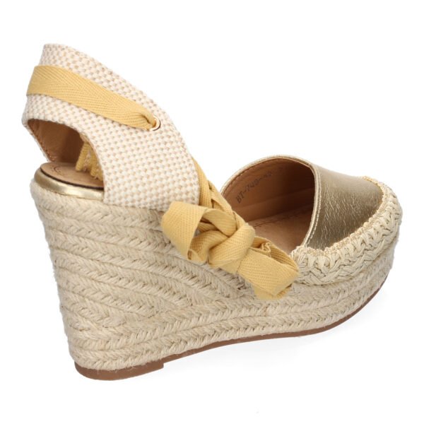 Sandalia de Mujer con Cu?a de Yute, Comodas y Elegantes, Dise?o Moderno con Cintas