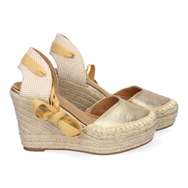 Sandalia de Mujer con Cu?a de Yute, Comodas y Elegantes, Dise?o Moderno con Cintas