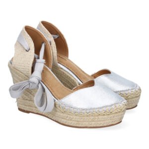 Sandalia de Mujer con Cu?a de Yute, Comodas y Elegantes, Dise?o Moderno con Cintas